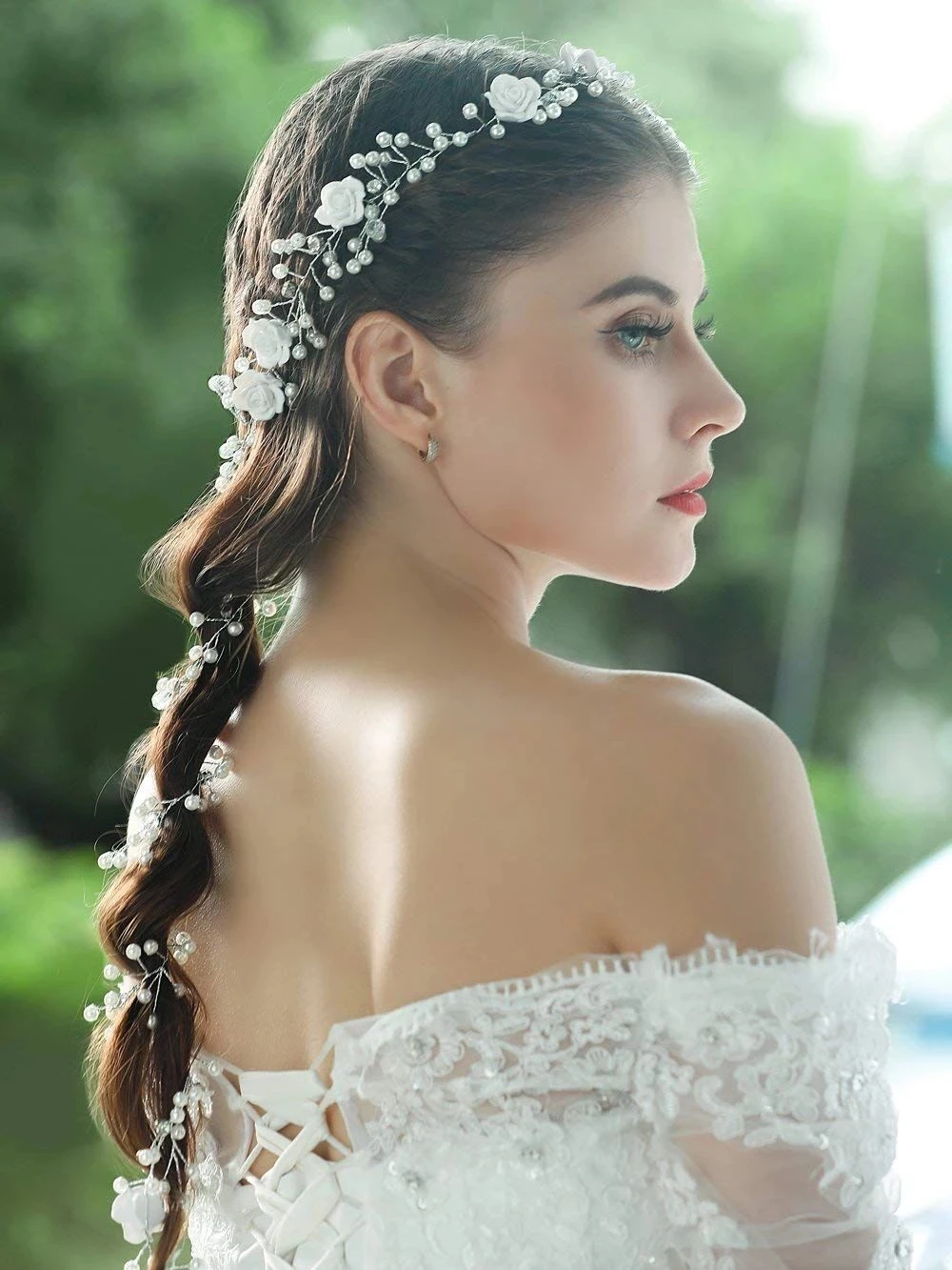 Cute Romantic Flower Pearls Bridal Headpiece Jewelry For Girls Crystal Crown Wedding Headbands Forehead Hair Accessories 2020 | Украшения и