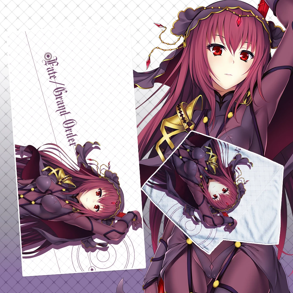 Аниме JK Fate Grand Order Scathach Cosplay FGO пляжное банное полотенце для лица мультяшная