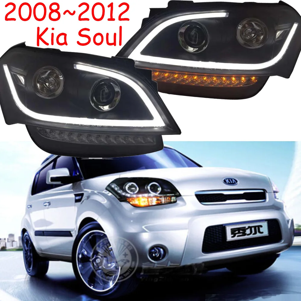 Автомобильный Стайлинг головная лампа для Kia Soul 2010 2011 2012 2013 фары DRL H7/D2H HID Xenon bi xenon объектив