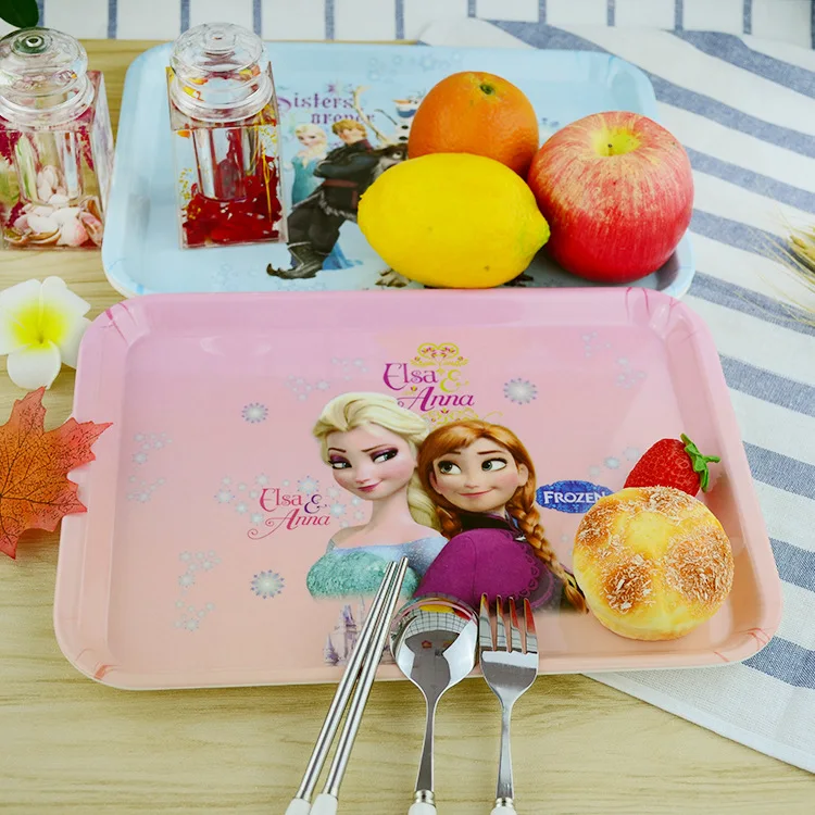 Посуда и тарелки лоток из меламина с милыми персонажами деревянный нескользящий