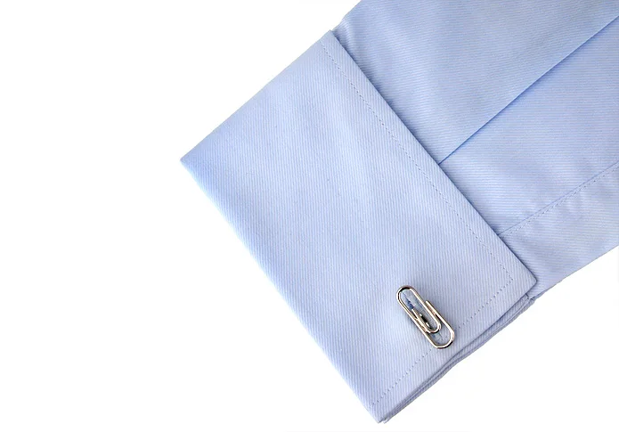 Акция! Запонки серебристого цвета Новинка бумажный зажим дизайн медный материал