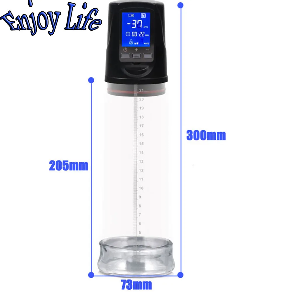 Жидкокристаллический Дисплей USB Аккумуляторная Увеличение Пениса Насос Мужчина