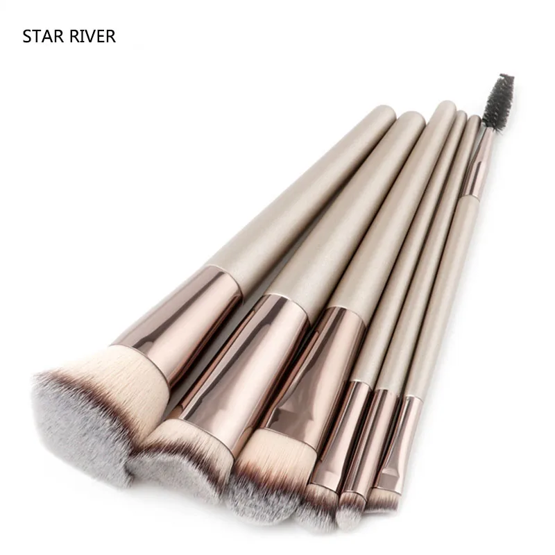 6 шт. набор кистей для макияжа цвета шампанского | Красота и здоровье