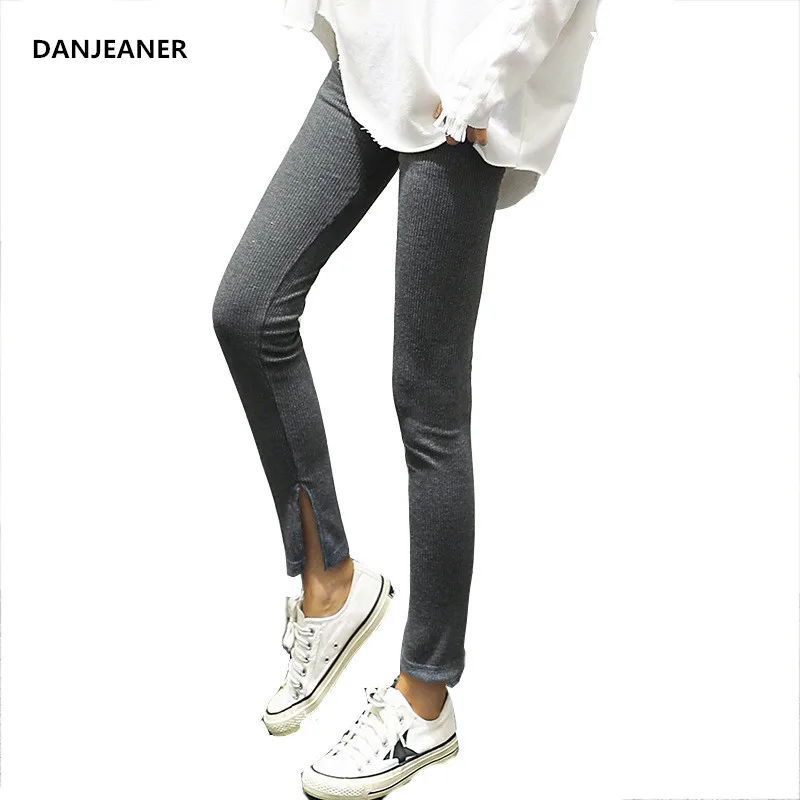 Женские эластичные леггинсы Danjeaner однотонные облегающие узкие брюки женские