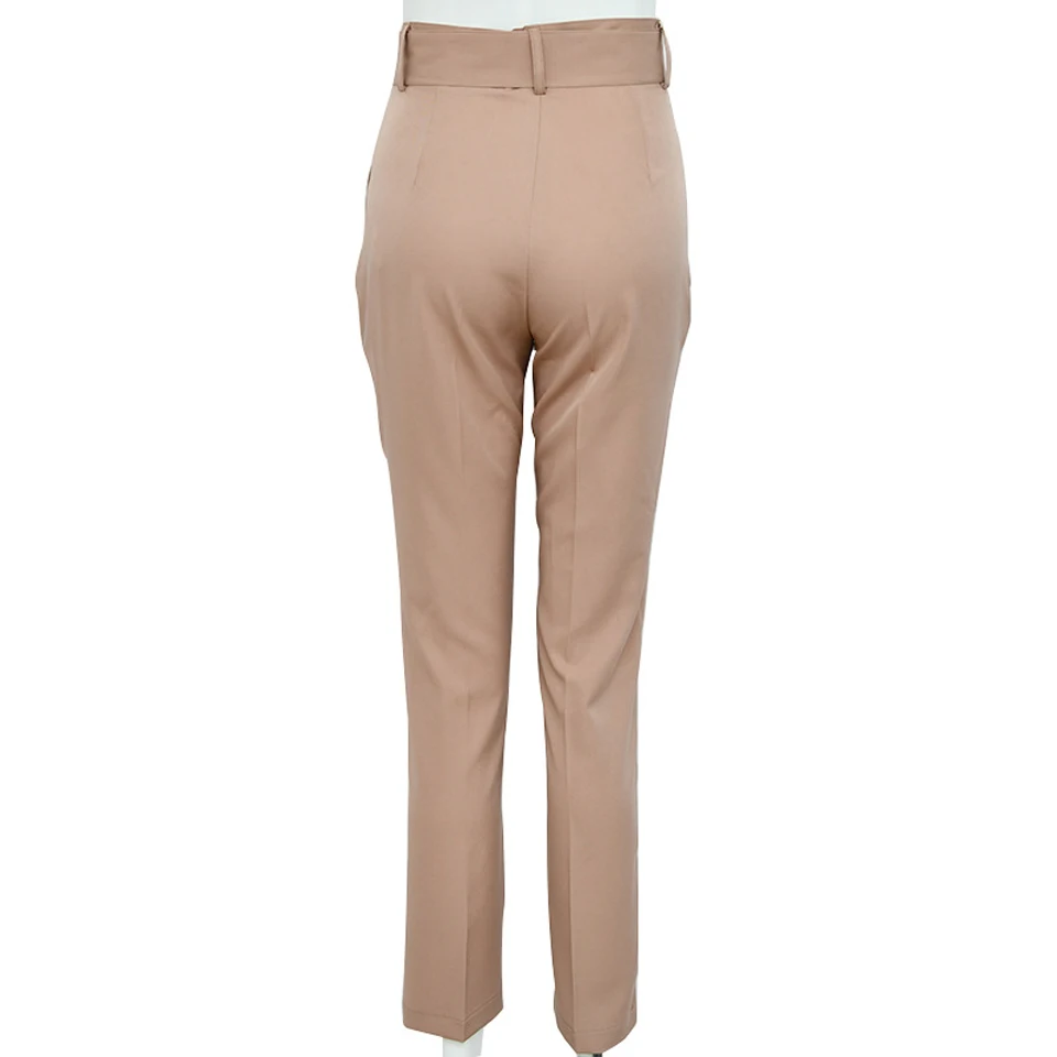 JillPeri Women Candy Color Ankle-Length Pant with Sashes Fashion Straight Formal Solid High Waist Outfit Casual Daily Long | Женская