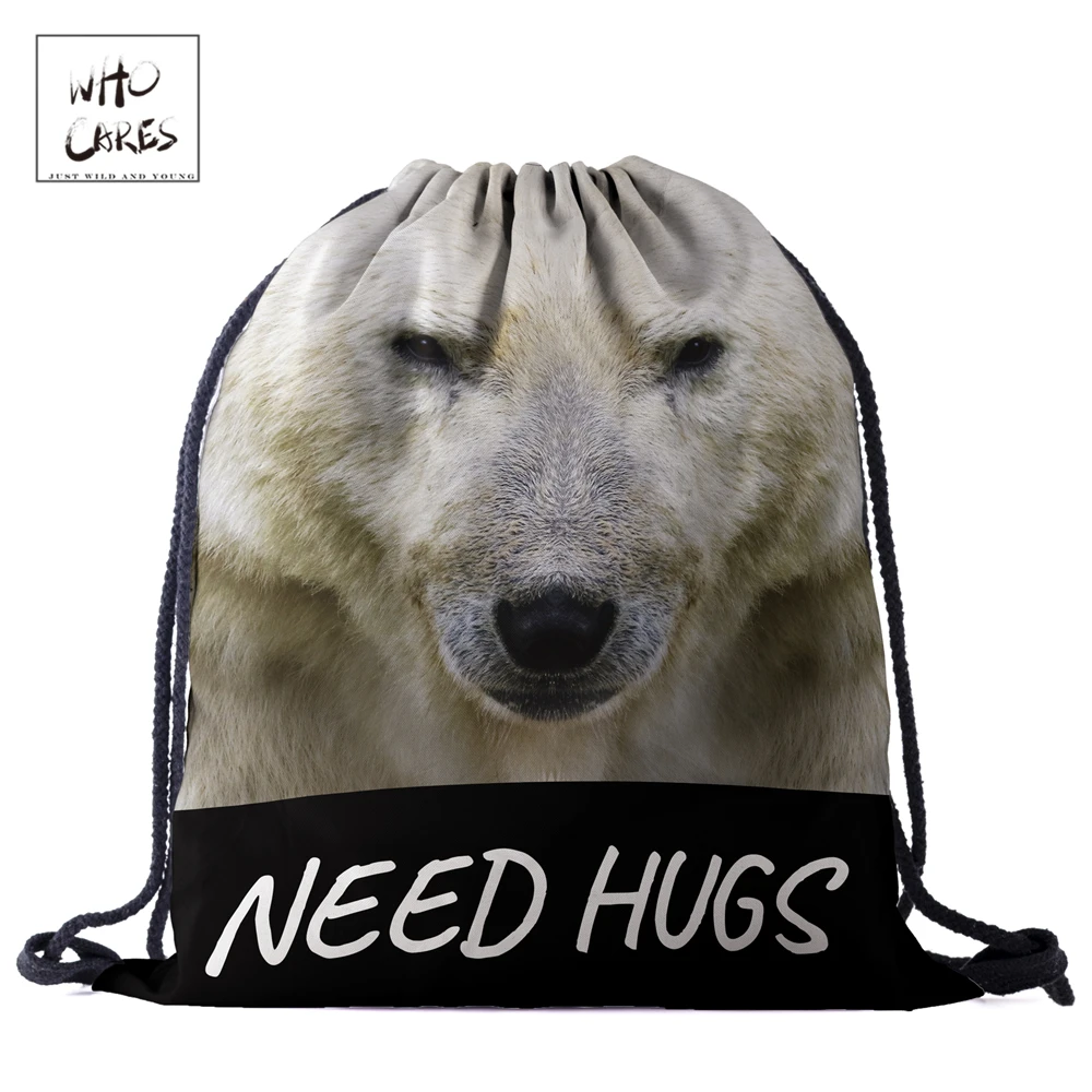 Рюкзак с 3D принтом волка на шнурке|Мужские рюкзаки| |