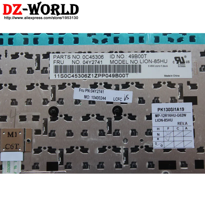 Новая Оригинальная клавиатура HU Венгрия для ноутбука Lenovo Thinkpad E431 E440 L440 L450 L460 T440