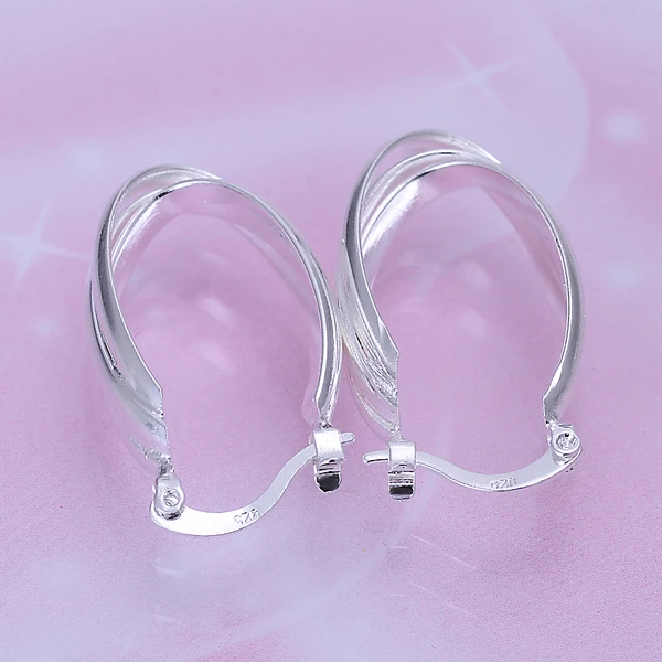 925 Стерлинговое серебро ювелирные изделия серебряные серьги кольца Горячая