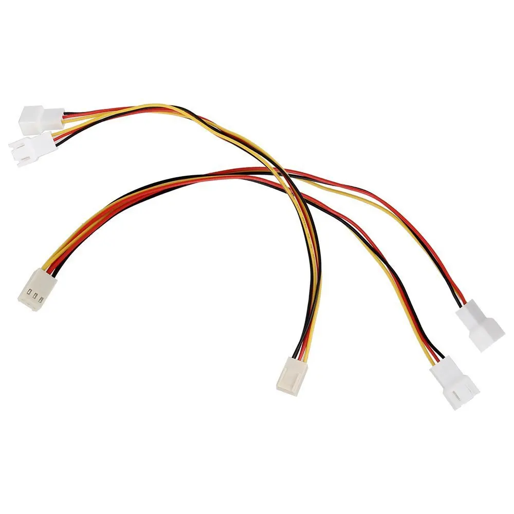 3Pin One change two Y сплиттер ПК кабель компьютерный чехол разъем питания Блок адаптеров