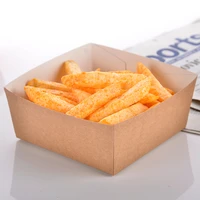 disposable kraft paper french fries cup eco friendly fried chicken popcorn dessert box party food package 100pcslot sk728