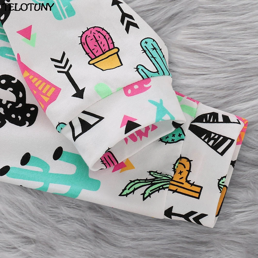 

TELOTUNY 2018 FASHION Infant Baby Letter Print Romper Jumpsuit+Pants+Hat+Headband Outfit Clothes ZY30