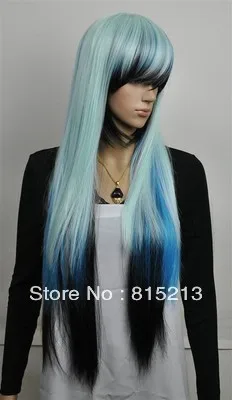 Dd00230 лонг Multi-Color прямо леди синтетический парик/парики |