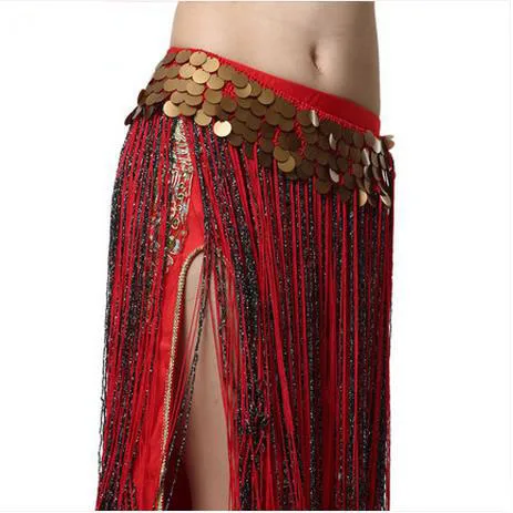 Женский набедренный платок для танца живота пояс с бахромой и блестками
