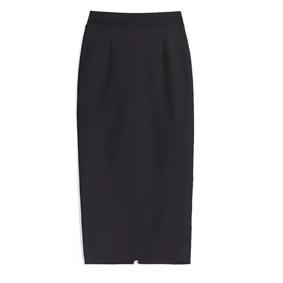 Эластичная Женская офисная юбка-карандаш больших размеров облегающая женская