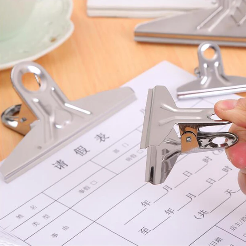 Бесплатная доставка 50 шт./лот зажим для бумаги из нержавеющей стали офисный