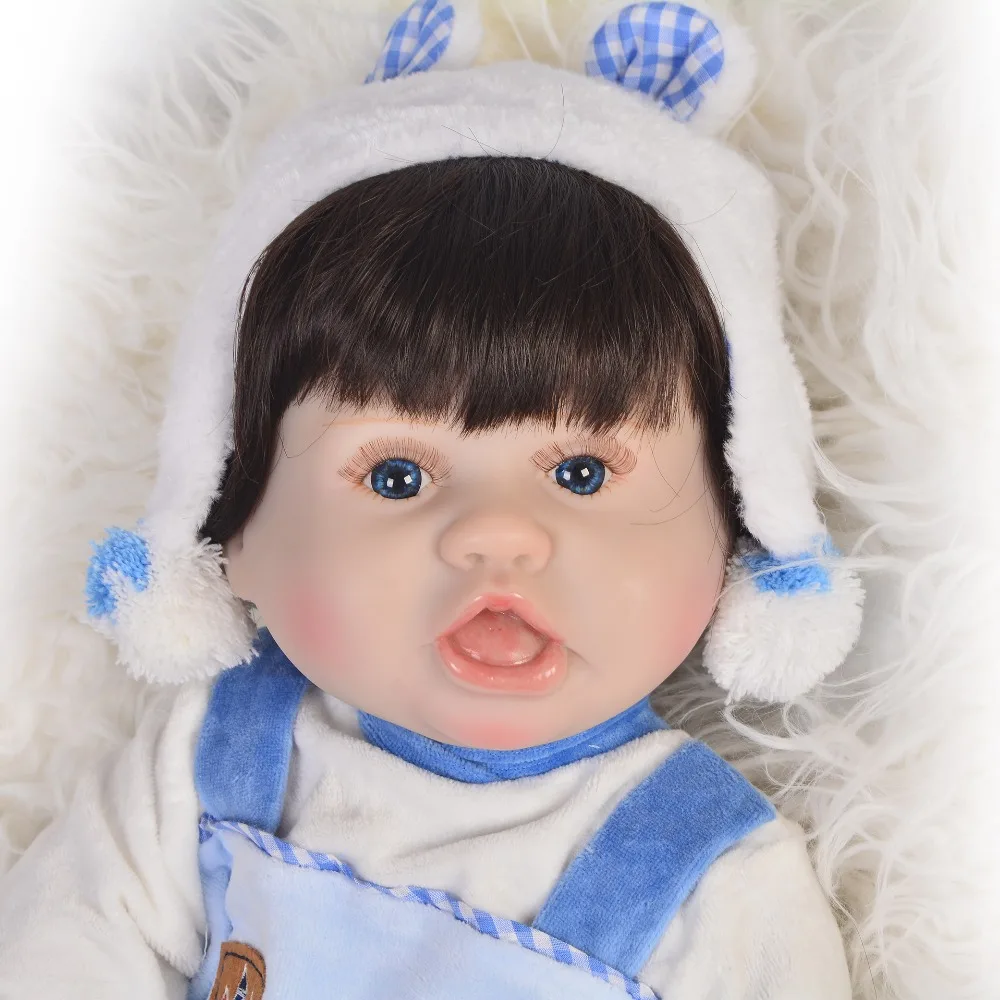 KEIUMI 23 дюйма Реалистичная кукла Reborn Alive полностью силиконовый корпус 57 см детская