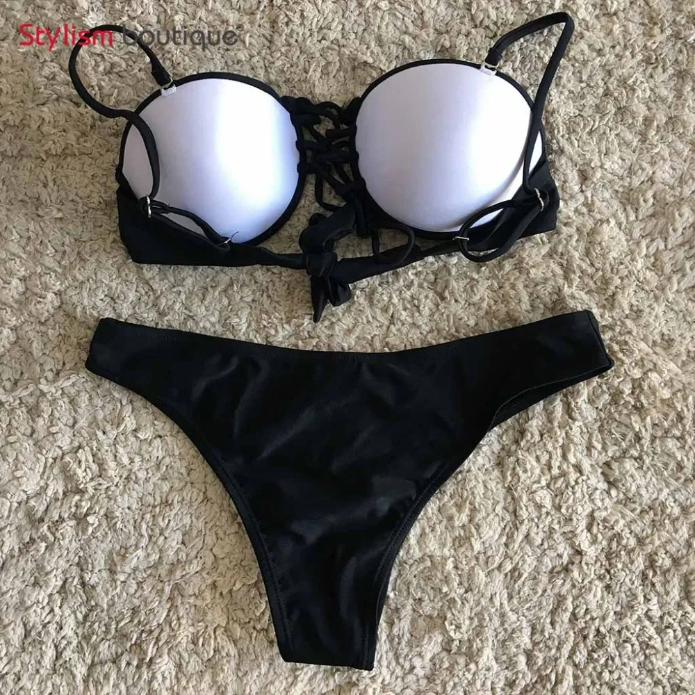 New Arrival Women Sexy Bikini Set Floral Bandage Beach Tankini Push Up Brazilian swimming suit for women biquinis feminino 2018 | Женская