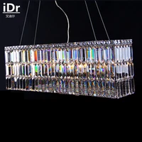high quality classic simple rectangular chandelier restaurant lights bedroom lamp hall crystal light idr 0030