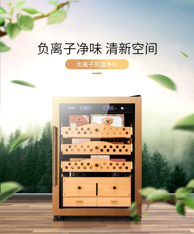 FK-78C1 шкафчик для хранения сигар "humidor" светодиодный свет хьюмидор кулер шкафчик фирмы "humidor" деревянный из испанского кедра сигары кулер