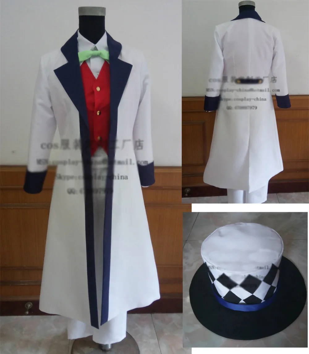 JoJo's Bizarre Adventure movie Caesar Anthonio Zeppeli Cosplay Costume top pant coat vest with hat 11 | Тематическая одежда и