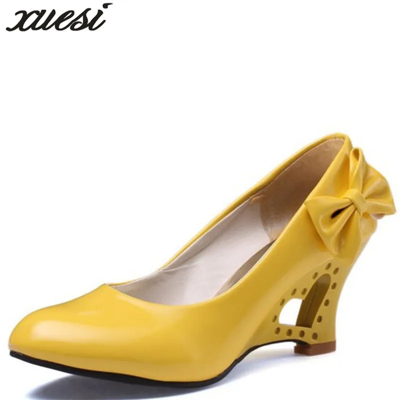 Новый лук склон с Женская обувь мода круглый пикантные Высокие каблуки Zapatos De Mujer