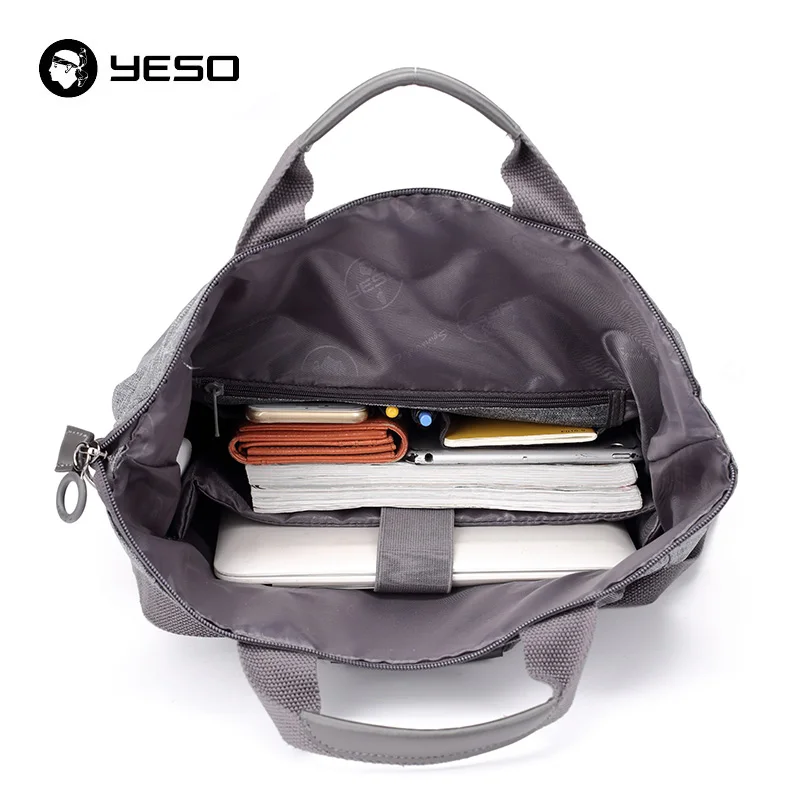 YESO New Desgin School Backpack for Teenagers Grey Polyester Casual Bags For Women Men Travel Fashion Unisex Preppy Bag | Багаж и сумки