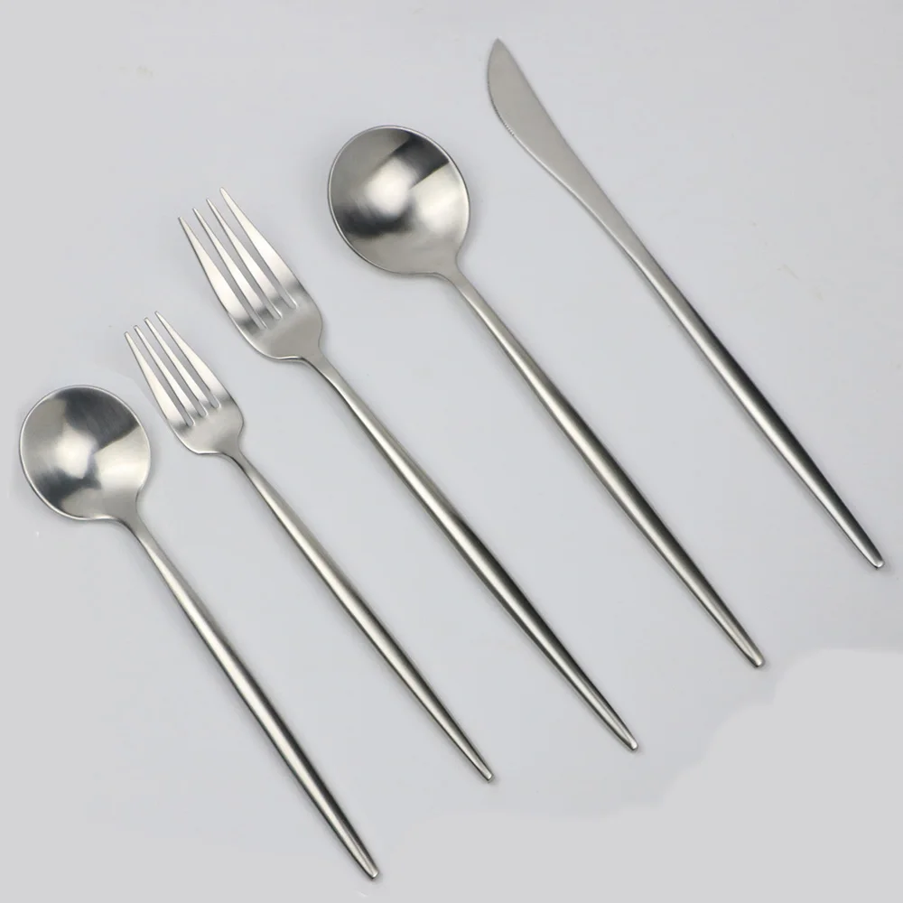 

JANKNG 20-Pieces Luxury Cutlery Dinner Set Stainless Steel Dinner Knife Fork Tablespoon Dinnerware Service 4 Western Cutlery Set