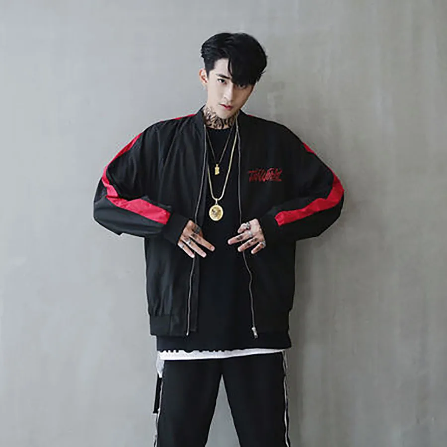 Курточка бомбер Для мужчин пилот печатных уличная Колледж Бейсбол куртки для