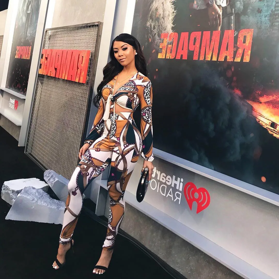 2019 Европейская и американская мода Новый женский сексуальный ночной клуб печати