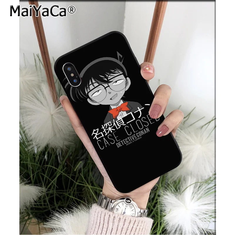 MaiYaCa Detective Conan чехол закрытый клиент высокое качество для телефона iPhone 8 7 6 6S Plus 5 5S SE