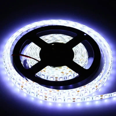 5050 Светодиодные ленты RGB и один цвет 5 м DC12V 60 Светодиодный s/m Водонепроницаемый гибкие авто полосы света сохранение свет - Испускаемый цвет: Белый