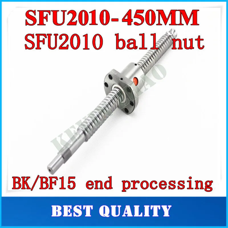 20 мм 2010 шаровой винт С7 SFU2010 450 BK15 BF15 обработка конца один фланец одиночный гайка