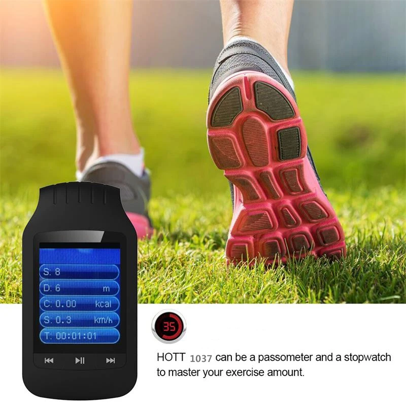 Спортивный MP3-плеер Clip с Bluetooth 8 ГБ шагомер HOTT 1037 FM-радио со слотом для TF-карты