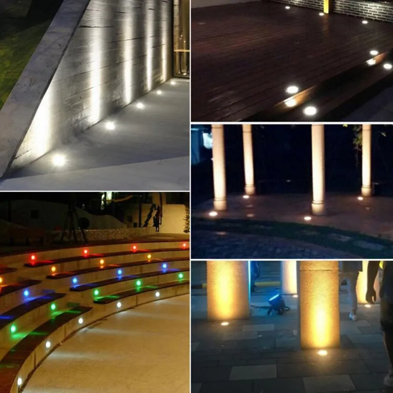 

DHL Free shipping Waterproof 3W 9W LED Buried Lights IP68 Recessed Step Underground Light Lamps Patio Path Outdoor Lighting