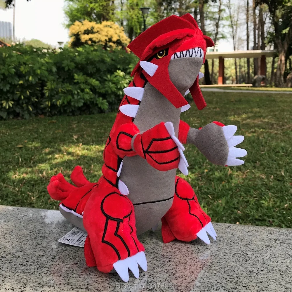 Peluche de Groudon de 24CM, colecci&oacute;n de animales de peluche, suave y guay-0