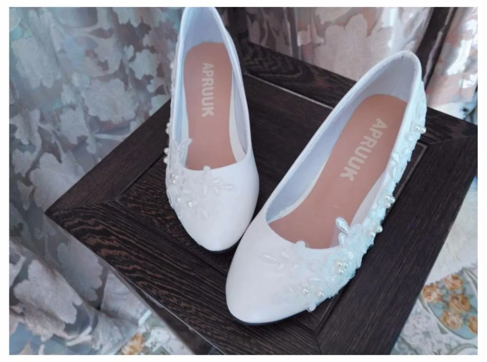 Женские свадебные туфли с кружевом и жемчугом большие размеры|pearl wedding shoe|dress shoes