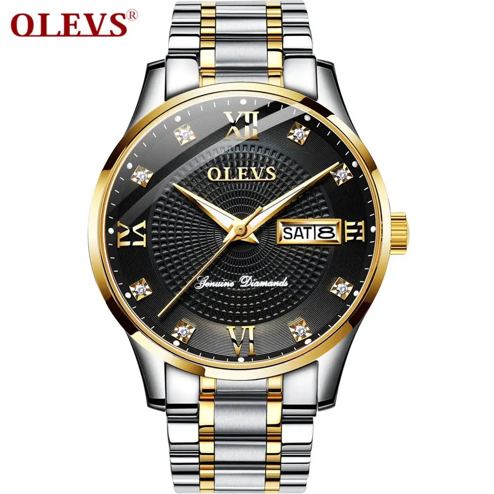 OLEVS Модные Бизнес водонепроницаемые мужские механические часы автоматические