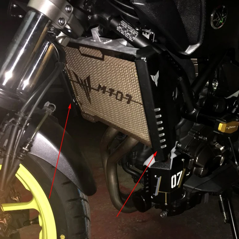 MT07 MT 07 FZ07 FZ 2014 2017 боковая Защитная крышка радиатора для Yamaha 14 17|radiator grille|side coverradiator