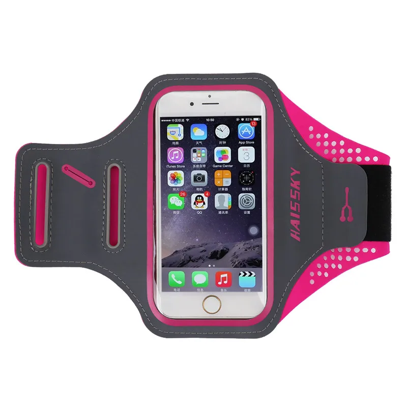 Чехол для телефона Haissky Gym Bike Cycle для бега и бега для iPhone 6 6S samsung Galaxy S3 S4 S5 S6 Xiaomi Mi5 huawei P10 - Цвет: Rose Red