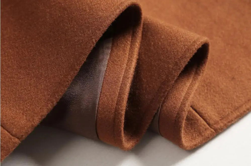 Женское шерстяное пальто Элегантное Длинное свободное утепленное с поясом