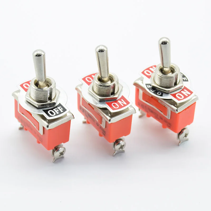 Stainless Steel Waterproof Toggle Swith 12V Heavy Duty Toggle Flick Switch ON OFF ON Car Metal SPDT SPST P0.05 15A 250V Terminal