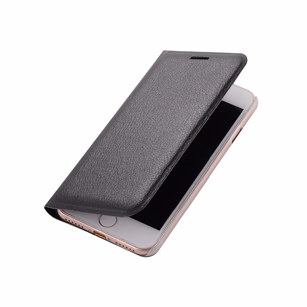 Оригинальный чехол из кожи для iPhone 8 P Флип Стенд телефон задняя крышка бумажник с
