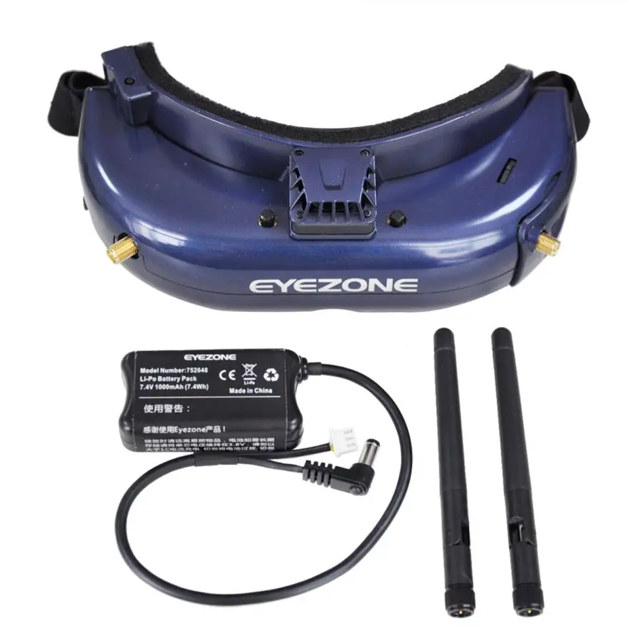 Очки EyeZone Yuan 5,8G FPV с OLED экраном, двойной приемник, DVR Запись 640X480 VGA для гоночного дрона RC