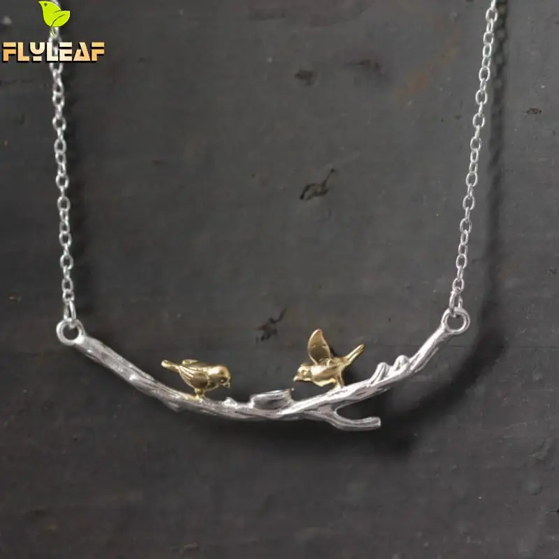 Женское винтажное ожерелье из серебра 925 пробы с птичьими птицами|pendants for women|necklaces