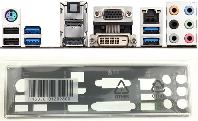 Новая задняя панель I/O для материнской платы просто защитная бесплатная