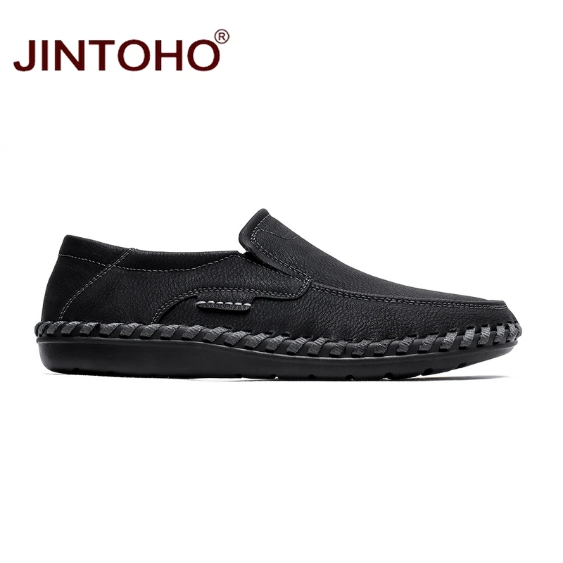 JINTOHO/брендовая мужская обувь модная кожаная повседневные мужские лоферы Летняя
