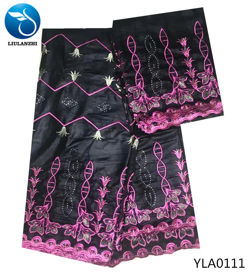 LIULANZHI chinese silk fabric embroidered with gold beads cheap for dress 5+2yards/lot new patterns YLA0101-YLA0118 | Дом и сад