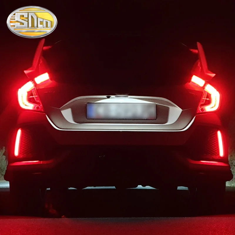 2 шт. для Honda Civic хэтчбек Многофункциональный светодиодный задний противотуманный фонарь автомобильный тормозной светильник динамический сигнал поворота отражатель