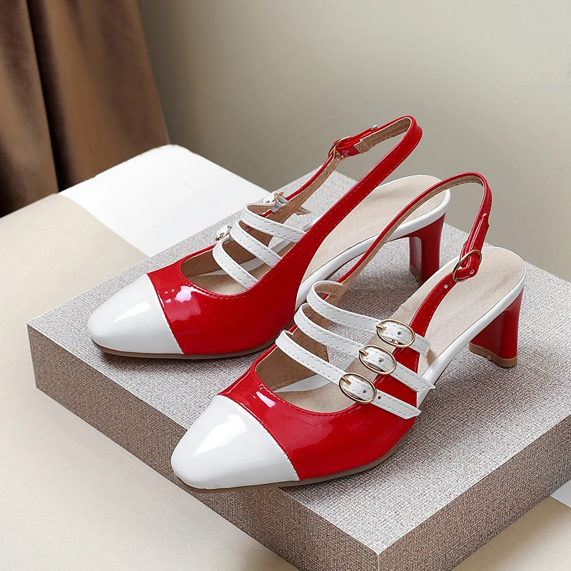 2019 Women Sandals Gladiator High Heels Strap Pumps Buckle Shoes Fashion Summer Ladies SIZE 34-46 | Обувь