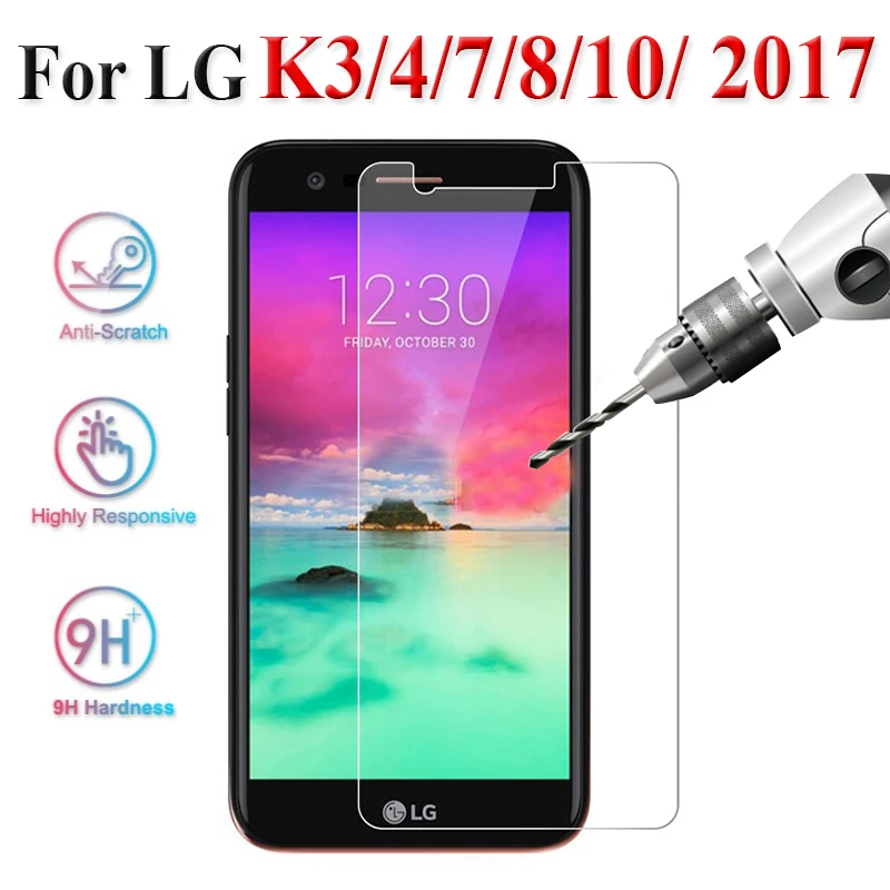 Стекло для LG k7 k8 k10 2017 закаленное стекло k3 k4 k20 plus Защитная пленка экрана k 7 8 10 10k Tremp